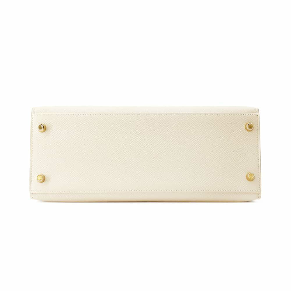 エルメス ハンドバッグ ケリー28 外縫い クレ/ゴールド金具 エプソン Y刻印 2wayショルダー
