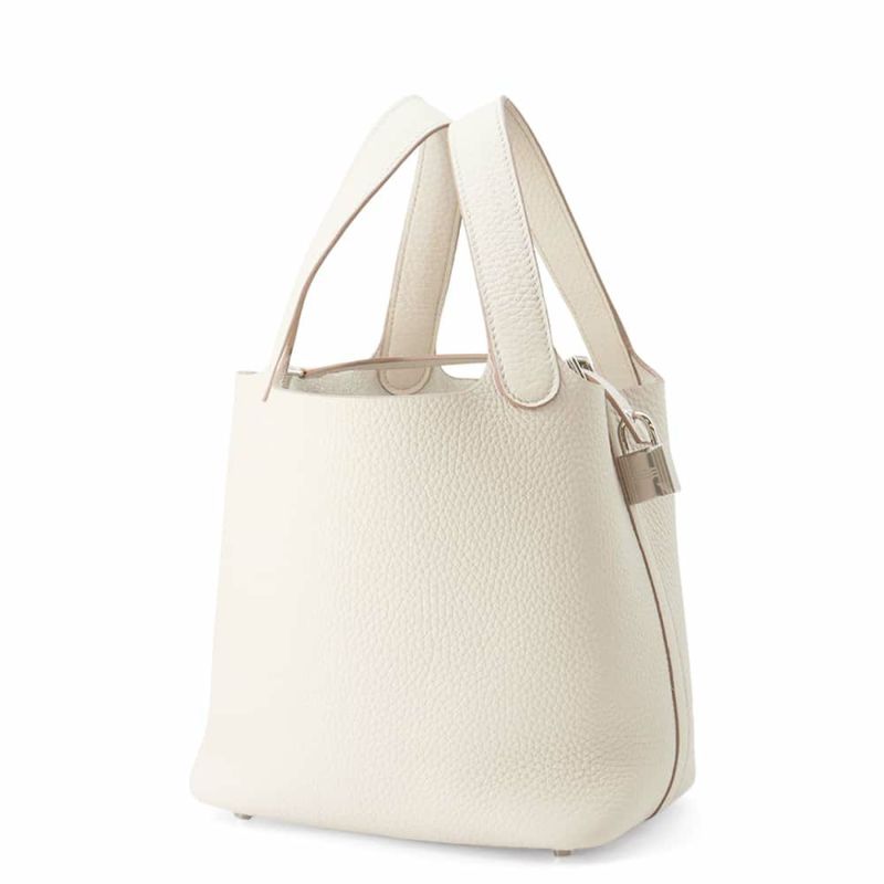 エルメス ハンドバッグ ピコタンロックPM ベトン/シルバー金具 トリヨンクレマンス W刻印