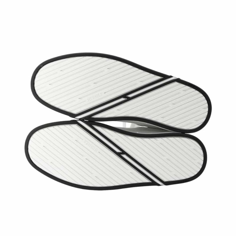 エルメス スニーカー キッド レザー メンズサイズ40 HERMES 靴 白 メンズ