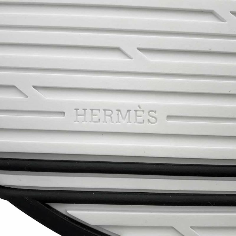 エルメス スニーカー キッド レザー メンズサイズ40 HERMES 靴 白 メンズ
