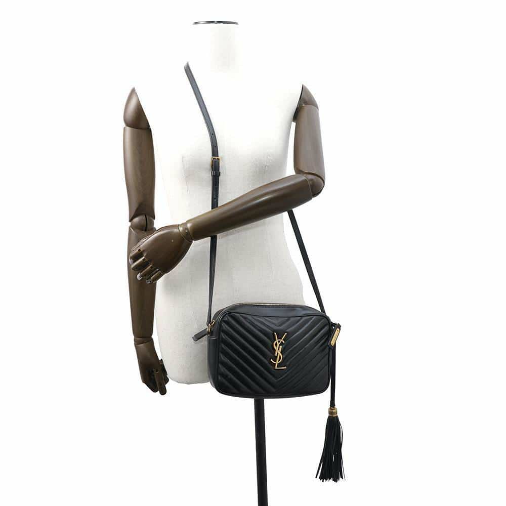 サンローランパリ ショルダーバッグ ルー カメラバッグ レザー 574494 SAINT LAURENT PARIS キルティング 黒