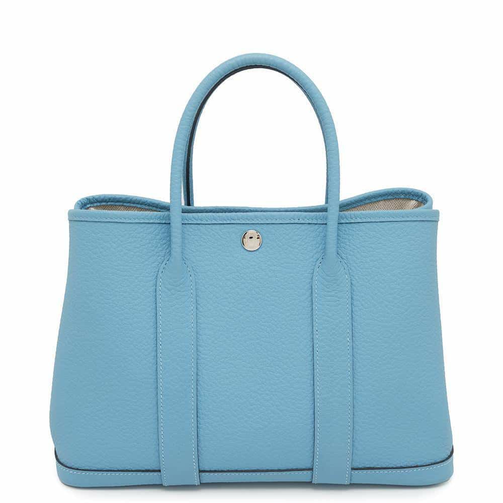 エルメス トートバッグ ガーデンパーティTPM ブルーデュノール/シルバー金具 カントリー D刻印