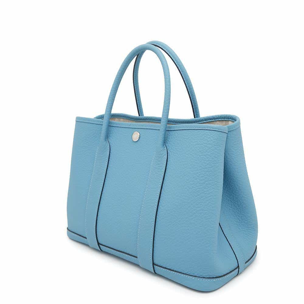 エルメス トートバッグ ガーデンパーティTPM ブルーデュノール/シルバー金具 カントリー D刻印