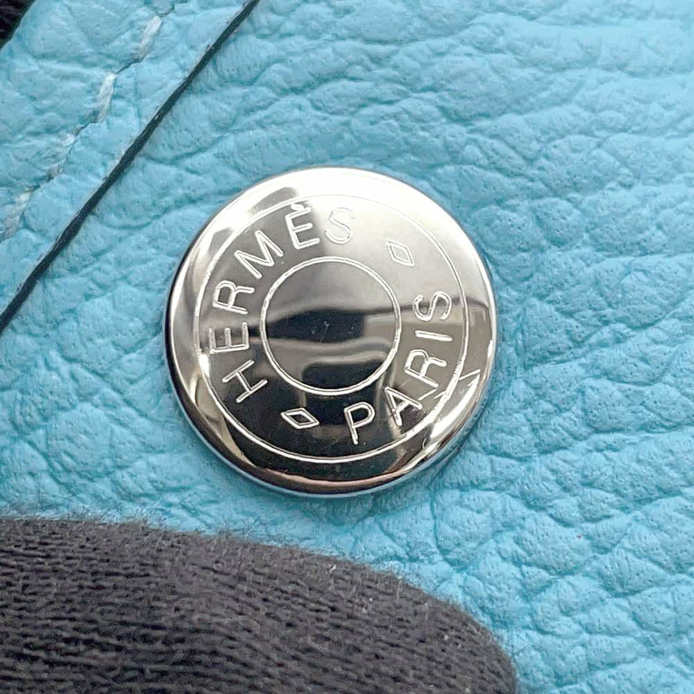 エルメス トートバッグ ガーデンパーティTPM ブルーデュノール/シルバー金具 カントリー D刻印