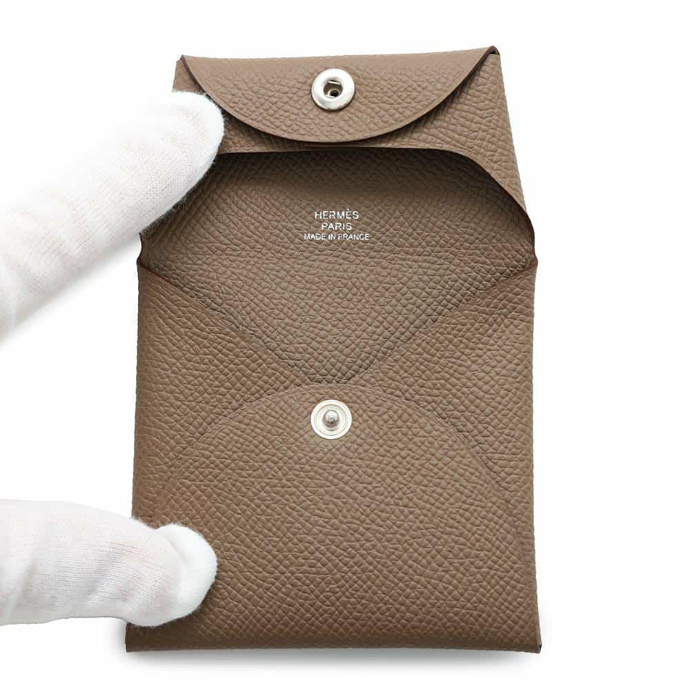 エルメス コインケース バスティア エトゥープ エプソン B刻印 HERMES 財布