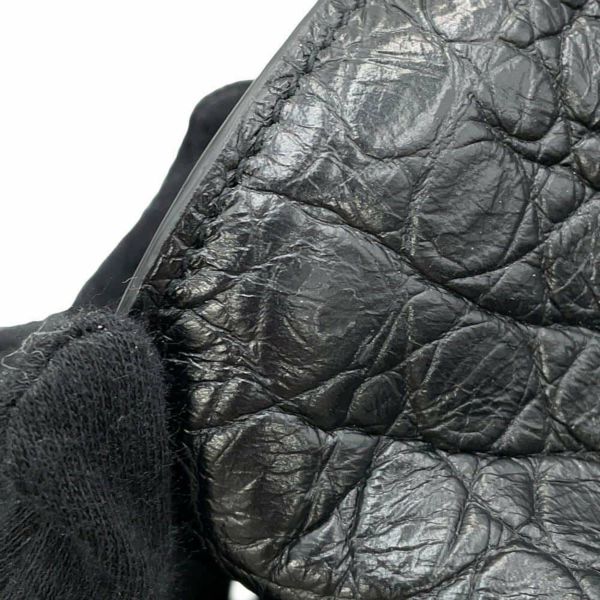 サンローランパリ トートバッグ サックドジュールスープル ラージ クロコ型押しレザー 478167 2way 黒