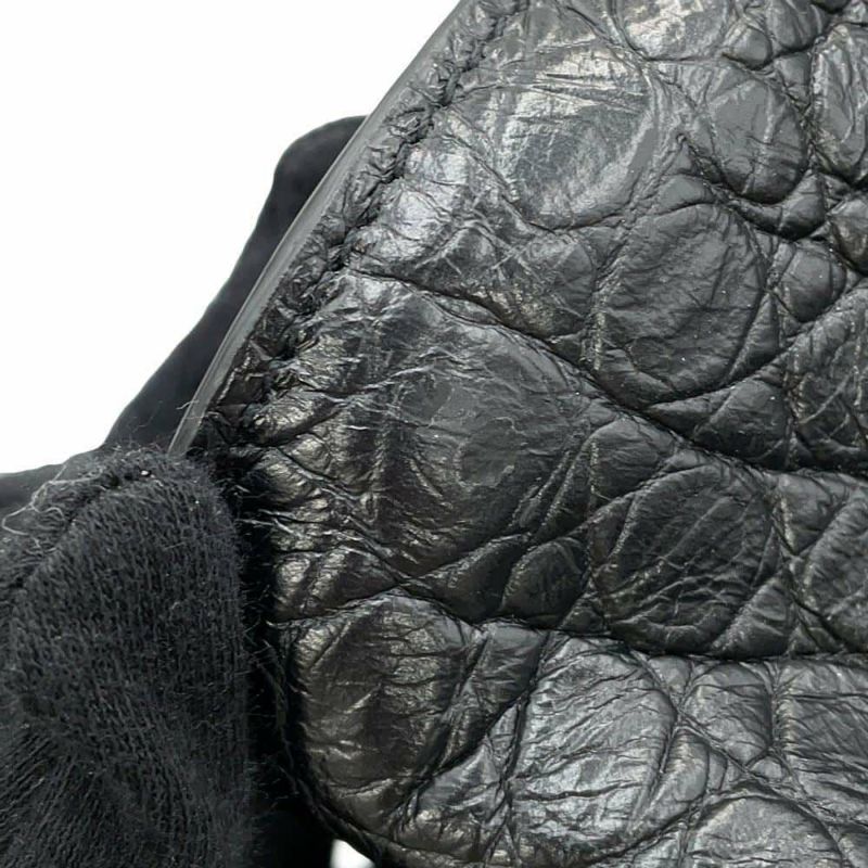 サンローランパリ トートバッグ サックドジュールスープル ラージ クロコ型押しレザー 478167 2way 黒