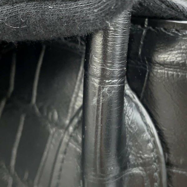 サンローランパリ トートバッグ サックドジュールスープル ラージ クロコ型押しレザー 478167 2way 黒