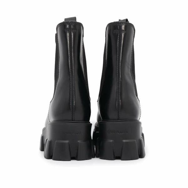 プラダ ブーツ モノリス チェルシー レディースサイズ37 2/1 1T256N PRADA 靴 黒