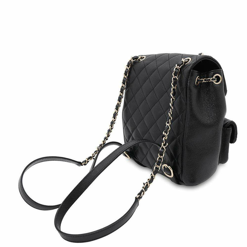 シャネル リュック マトラッセ ココマーク スモール キャビアスキン AS3787 CHANEL バックパック 黒