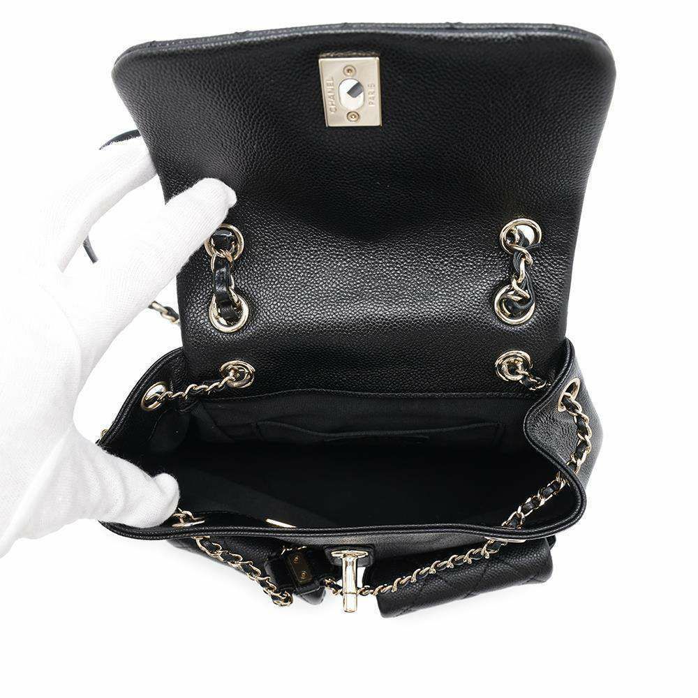 シャネル リュック マトラッセ ココマーク スモール キャビアスキン AS3787 CHANEL バックパック 黒