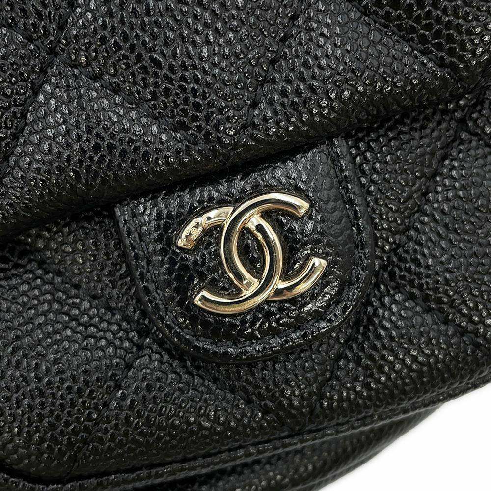 シャネル リュック マトラッセ ココマーク スモール キャビアスキン AS3787 CHANEL バックパック 黒