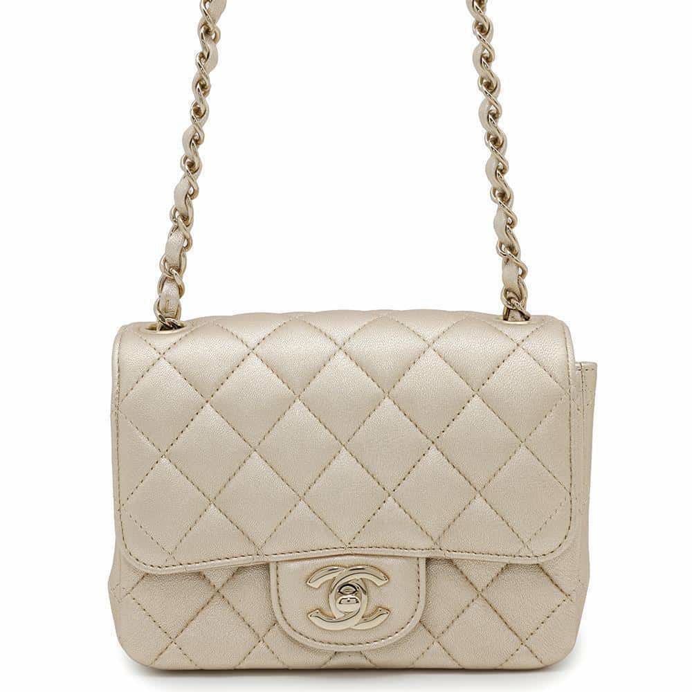 シャネル チェーンショルダーバッグ マトラッセ ココマーク ラムスキン ミニマトラッセ A35200 CHANEL ミニマト シングルチェーン