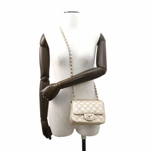 シャネル チェーンショルダーバッグ マトラッセ ココマーク ラムスキン ミニマトラッセ A35200 CHANEL ミニマト シングルチェーン