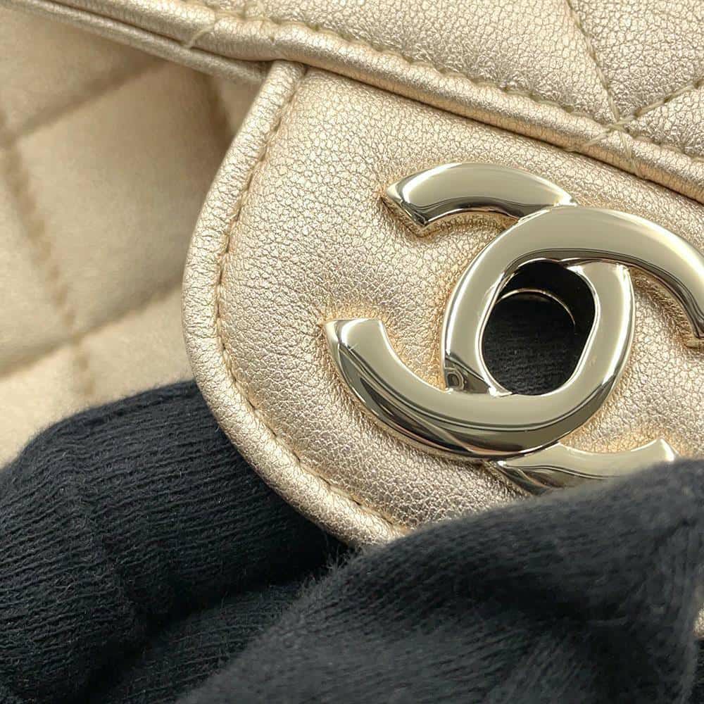 シャネル チェーンショルダーバッグ マトラッセ ココマーク ラムスキン ミニマトラッセ A35200 CHANEL ミニマト シングルチェーン