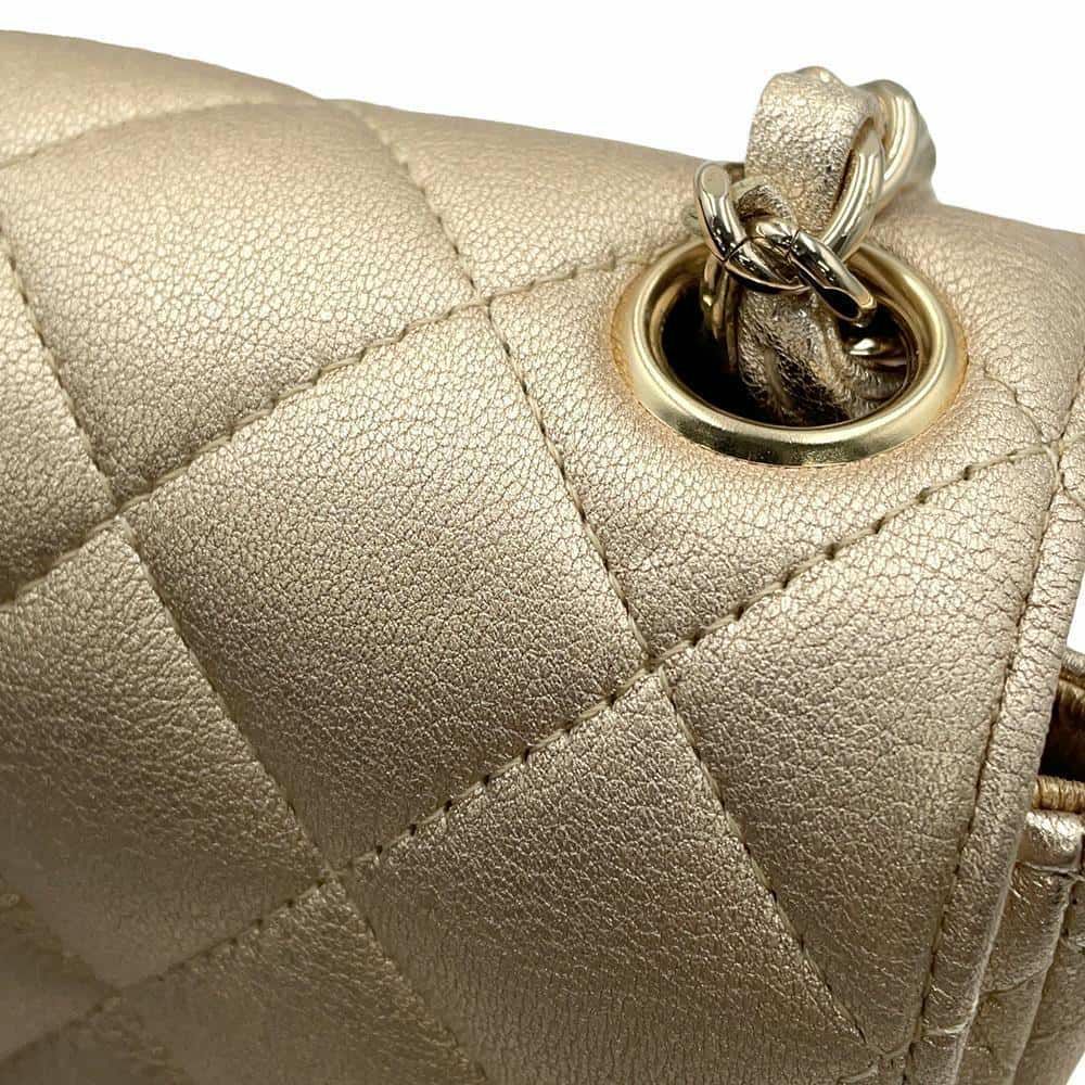シャネル チェーンショルダーバッグ マトラッセ ココマーク ラムスキン ミニマトラッセ A35200 CHANEL ミニマト シングルチェーン