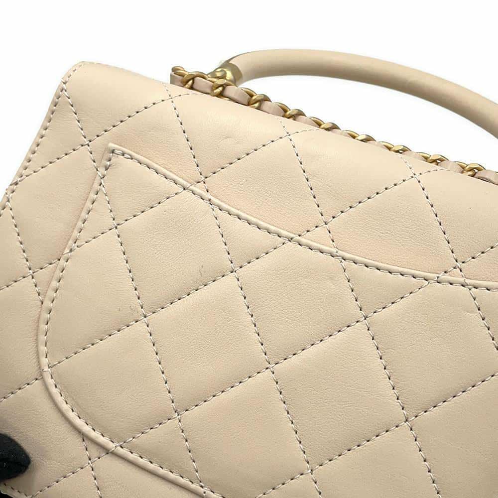 シャネル ハンドバッグ ココマーク マトラッセ トップハンドル ラムスキン AS0626 CHANEL 2way
