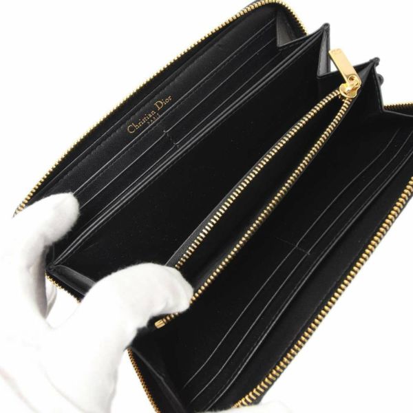 クリスチャン・ディオール 長財布 カロ カナージュ S5038UWHC_M900  Christian Dior 財布 黒 ブラック
