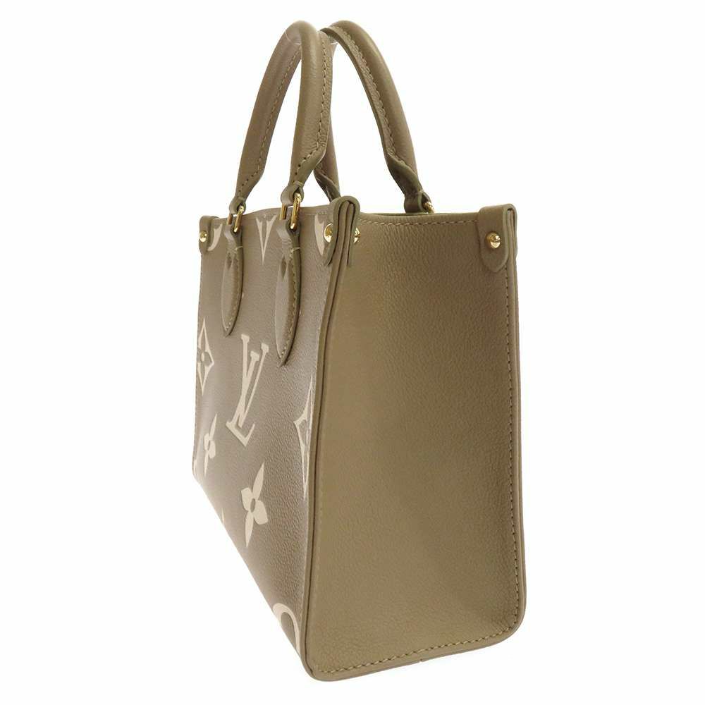ルイヴィトン ハンドバッグ モノグラム・アンプラント オンザゴー PM M46647 LOUIS VUITTON カーキクレーム