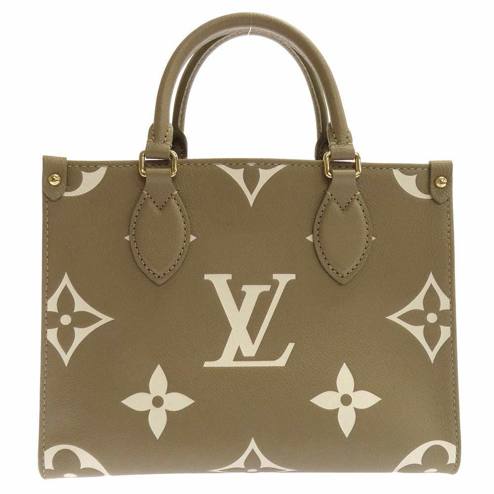 ルイヴィトン ハンドバッグ モノグラム・アンプラント オンザゴー PM M46647 LOUIS VUITTON カーキクレーム