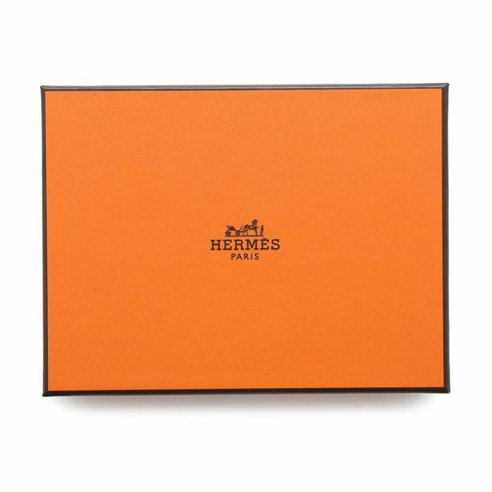 エルメス 二つ折り財布 ベアンコンパクト ブラック/シルバー金具 ヴォーマダム W刻印 黒