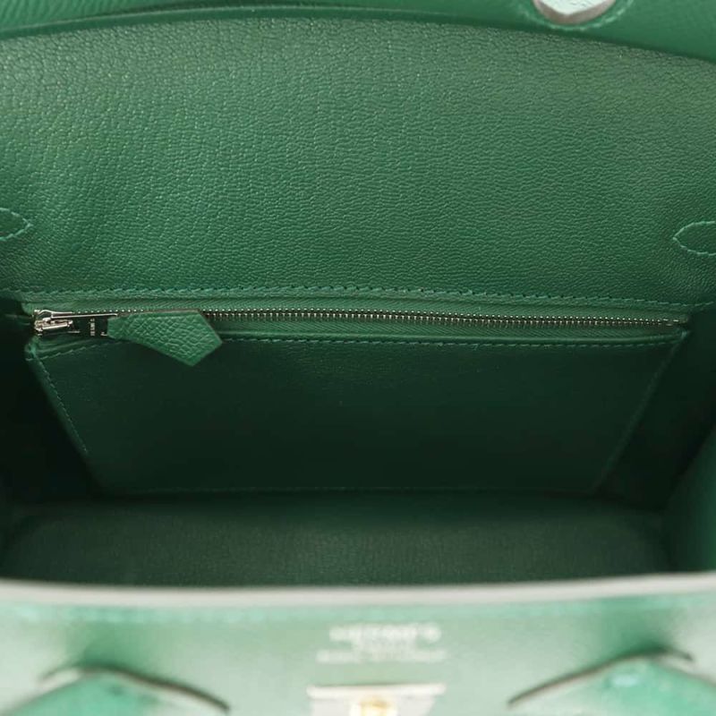 エルメス バーキン25 セリエ ヴェールモワイヤン/エクトラム金具 エプソン W刻印 HERMES Birkin ハンドバッグ