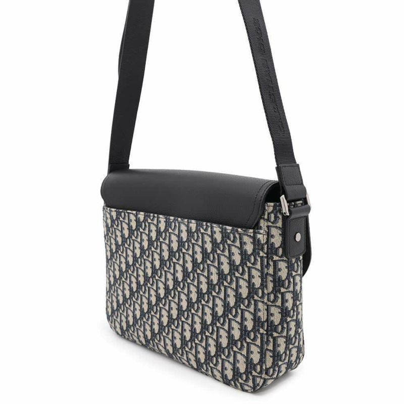 クリスチャン・ディオール ショルダーバッグ サドル オブリーク 1ADME162YKS Christian Dior トロッター 黒