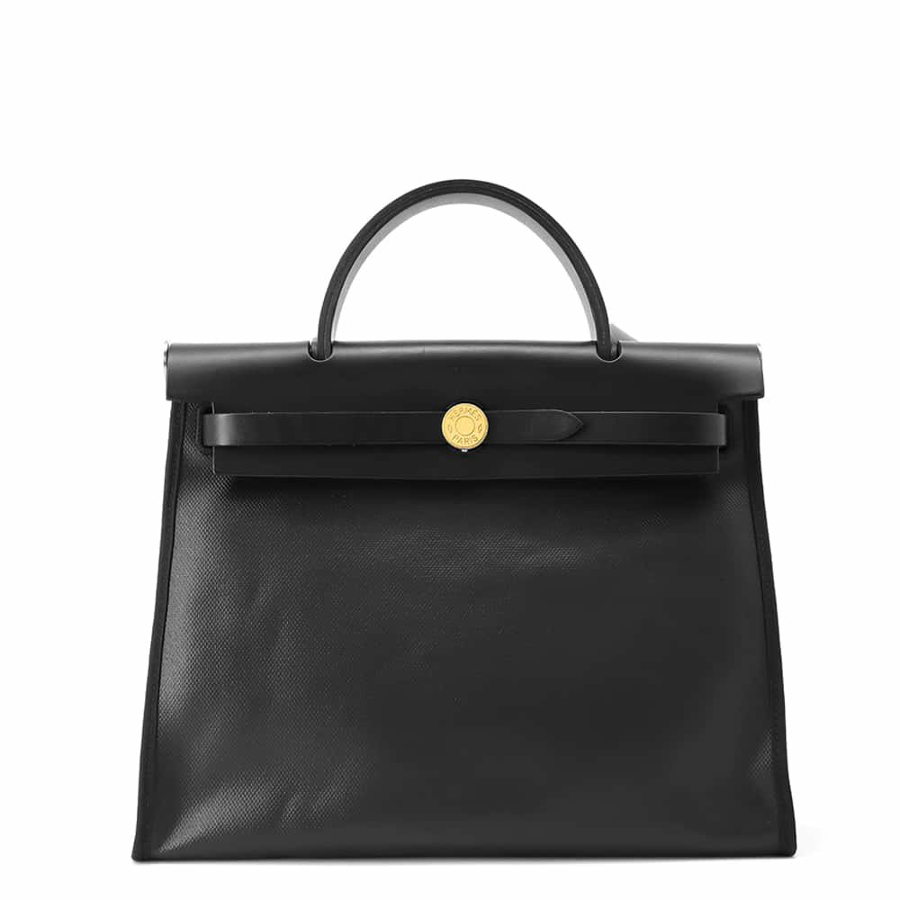 エルメス エールバッグジップPM ルトゥルネ ブラック/ゴールド金具トワルアッシュベルリンヌ/ヴァッシュハンター U刻印 黒