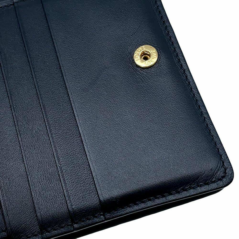 ロエベ 二つ折り財布 リピート コンパクト ジップウォレット C499Z41X04 LOEWE 財布 黒