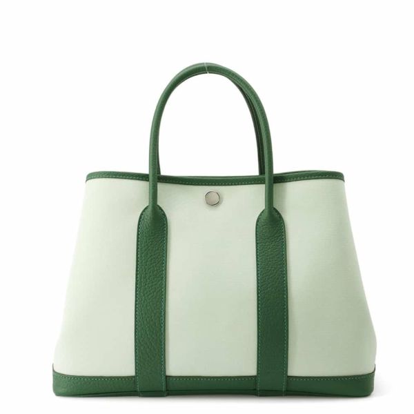 エルメス ガーデンパーティTPM ヴェールペパーミント/ヴェールモワイヤン/シルバー金具 トワルアッシュ/ネゴンダ W刻印