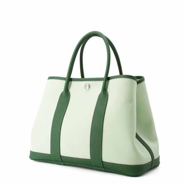 エルメス ガーデンパーティTPM ヴェールペパーミント/ヴェールモワイヤン/シルバー金具 トワルアッシュ/ネゴンダ W刻印