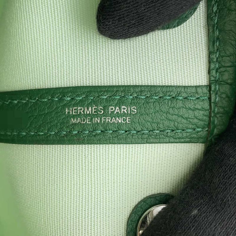 エルメス ガーデンパーティTPM ヴェールペパーミント/ヴェールモワイヤン/シルバー金具 トワルアッシュ/ネゴンダ W刻印