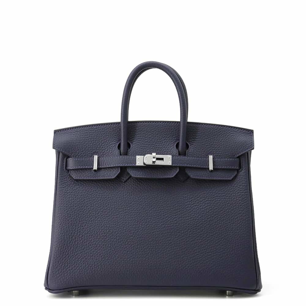 エルメス バーキン25 ブルーニュイ/シルバー金具 トゴ W刻印 HERMES Birkin ハンドバッグ