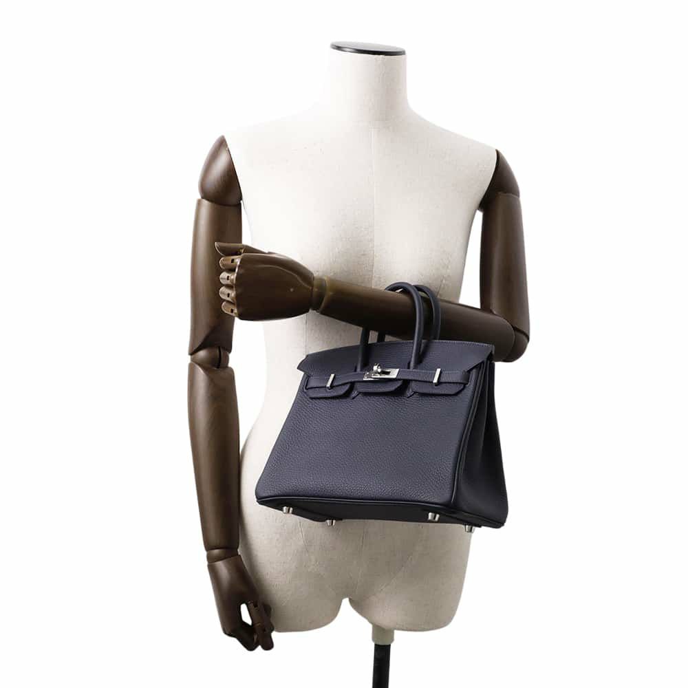エルメス バーキン25 ブルーニュイ/シルバー金具 トゴ W刻印 HERMES Birkin ハンドバッグ
