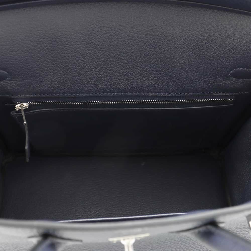 エルメス バーキン25 ブルーニュイ/シルバー金具 トゴ W刻印 HERMES Birkin ハンドバッグ