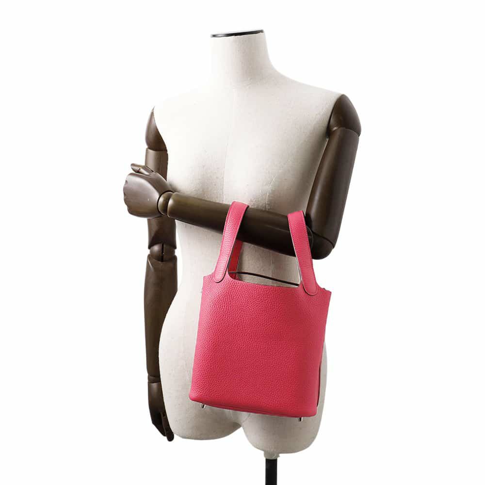 エルメス ピコタンロックPM エクラ ローズメキシコ/ルージュクー/シルバー金具 トリヨンクレマンス/スイフト Y刻印