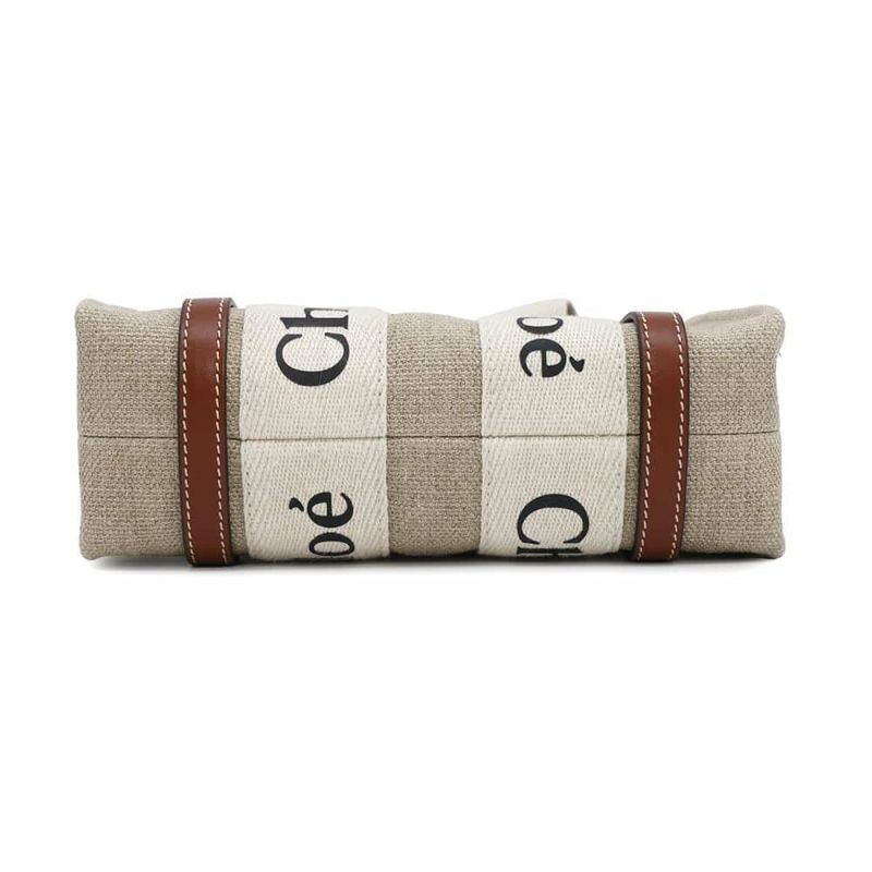 クロエ ハンドバッグ ウッディ トート ミニ キャンバス/カーフレザー CHC22AP237I2690U Chloe 2way