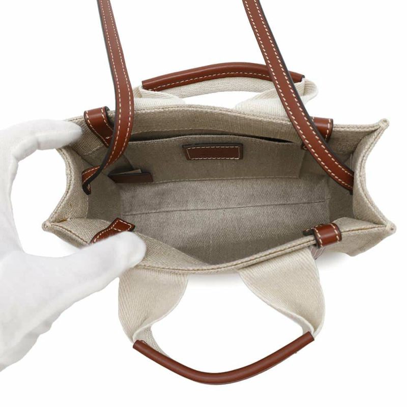 クロエ ハンドバッグ ウッディ トート ミニ キャンバス/カーフレザー CHC22AP237I2690U Chloe 2way