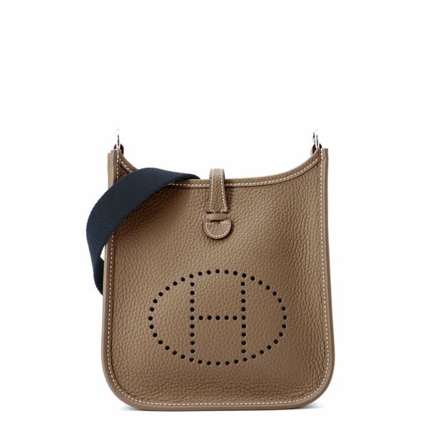 エルメス エブリンTPM アマゾン エトゥープ/ブルーインディゴ/シルバー金具 トリヨンクレマンス W刻印