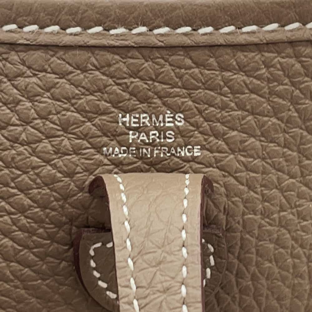 エルメス エブリンTPM アマゾン エトゥープ/ブルーインディゴ/シルバー金具 トリヨンクレマンス W刻印