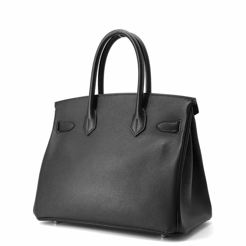 エルメス バーキン30 ブラック/シルバー金具 エプソン D刻印 HERMES Birkin ハンドバッグ