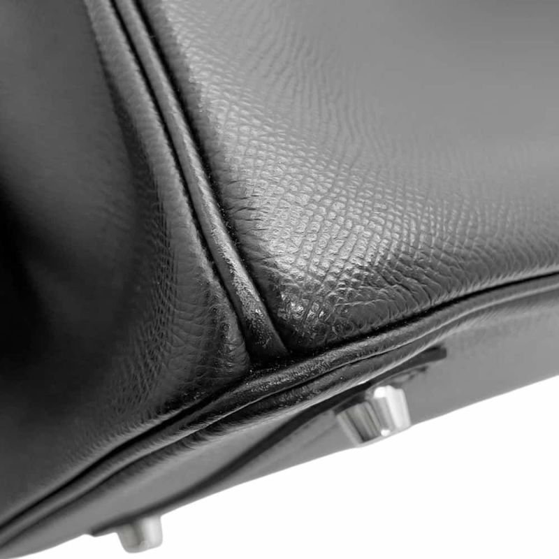 エルメス バーキン30 ブラック/シルバー金具 エプソン D刻印 HERMES Birkin ハンドバッグ