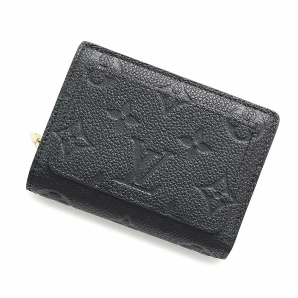 ルイヴィトン 二つ折り財布 モノグラム・アンプラント ポルトフォイユ・クレア M80151 LOUIS VUITTON ヴィトン 財布 ブラック 黒