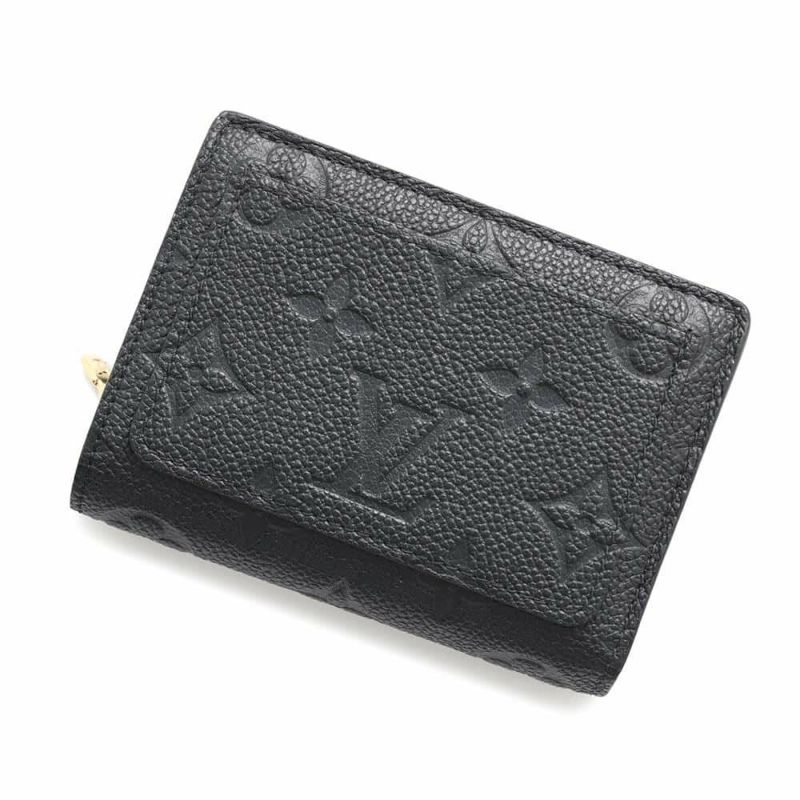 ルイヴィトン 二つ折り財布 モノグラム・アンプラント ポルトフォイユ・クレア M80151 LOUIS VUITTON ヴィトン 財布 ブラック 黒