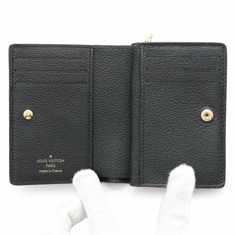 ルイヴィトン 二つ折り財布 モノグラム・アンプラント ポルトフォイユ・クレア M80151 LOUIS VUITTON ヴィトン 財布 ブラック 黒
