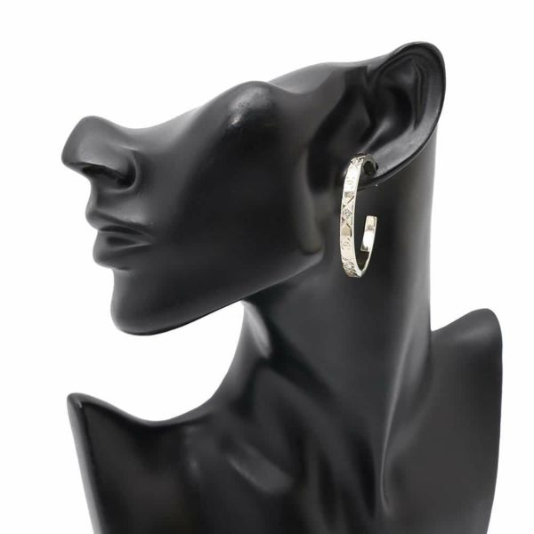 シャネル ピアス フープ メタル ラインストーン B25 P ABF246 CHANEL アクセサリー 2025年春夏