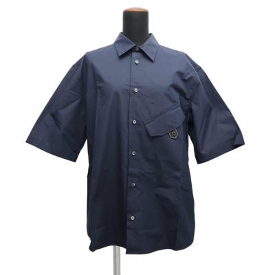 エルメス 半袖シャツ レザーディテール メンズサイズ40 HERMES アパレル