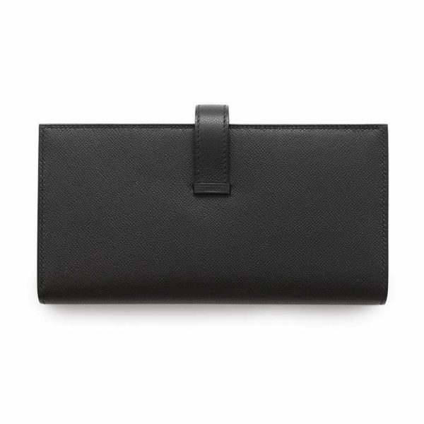 エルメス 長財布 ベアンスフレ ブラック/ゴールド金具 ヴォーマダム B刻印 HERMES 財布 黒