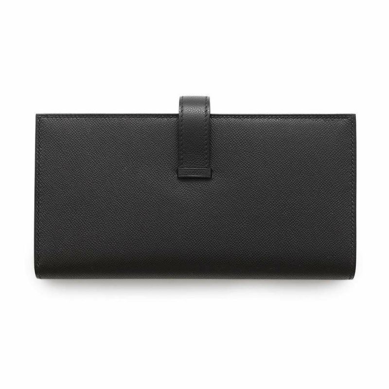 エルメス 長財布 ベアンスフレ ブラック/ゴールド金具 ヴォーマダム B刻印 HERMES 財布 黒