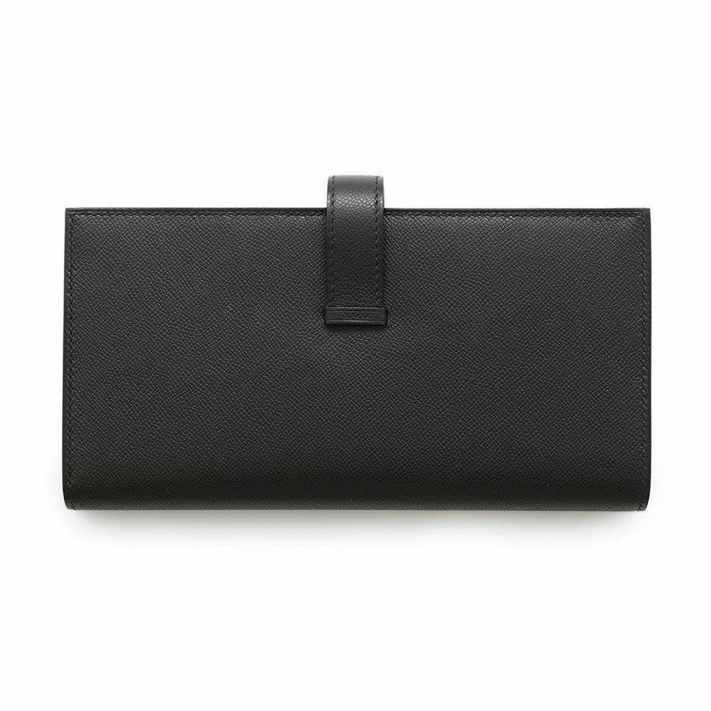 エルメス 長財布 ベアンスフレ ブラック/ゴールド金具 ヴォーマダム B刻印 HERMES 財布 黒